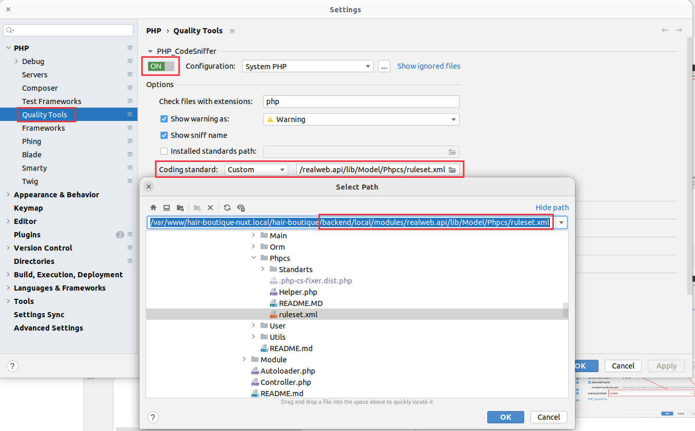 codesniffer-rule-path